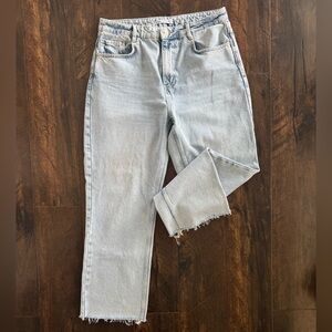 Zara Light Blue Straight Leg Jeans